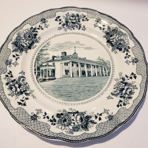 Buffalo Pottery antique plate Washingtons home - Picture 1 of 2